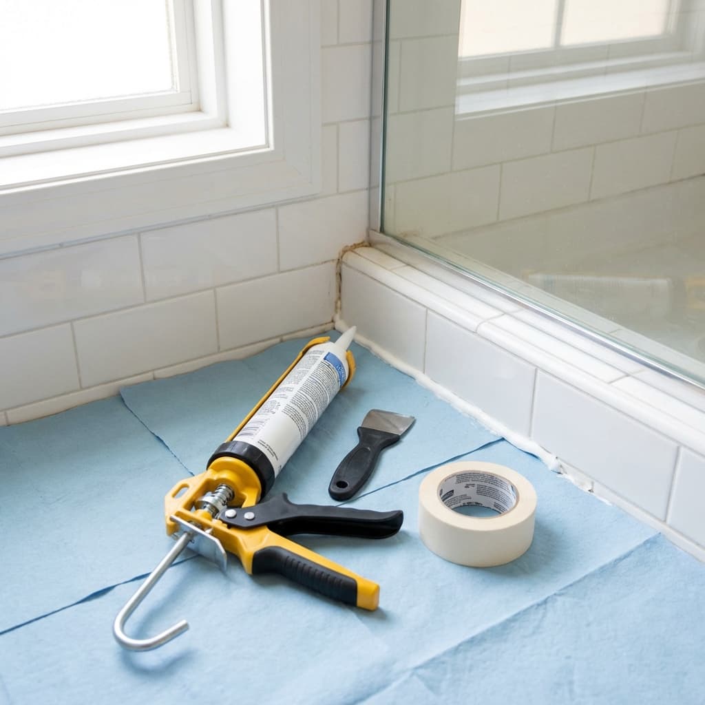 Réparation de calfeutrage de douche